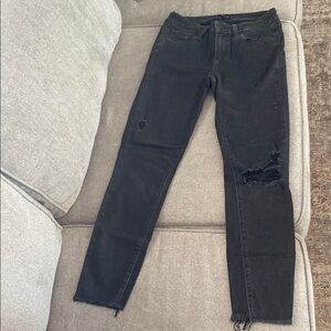 PAIGE Black Ripped Skinny Jeans